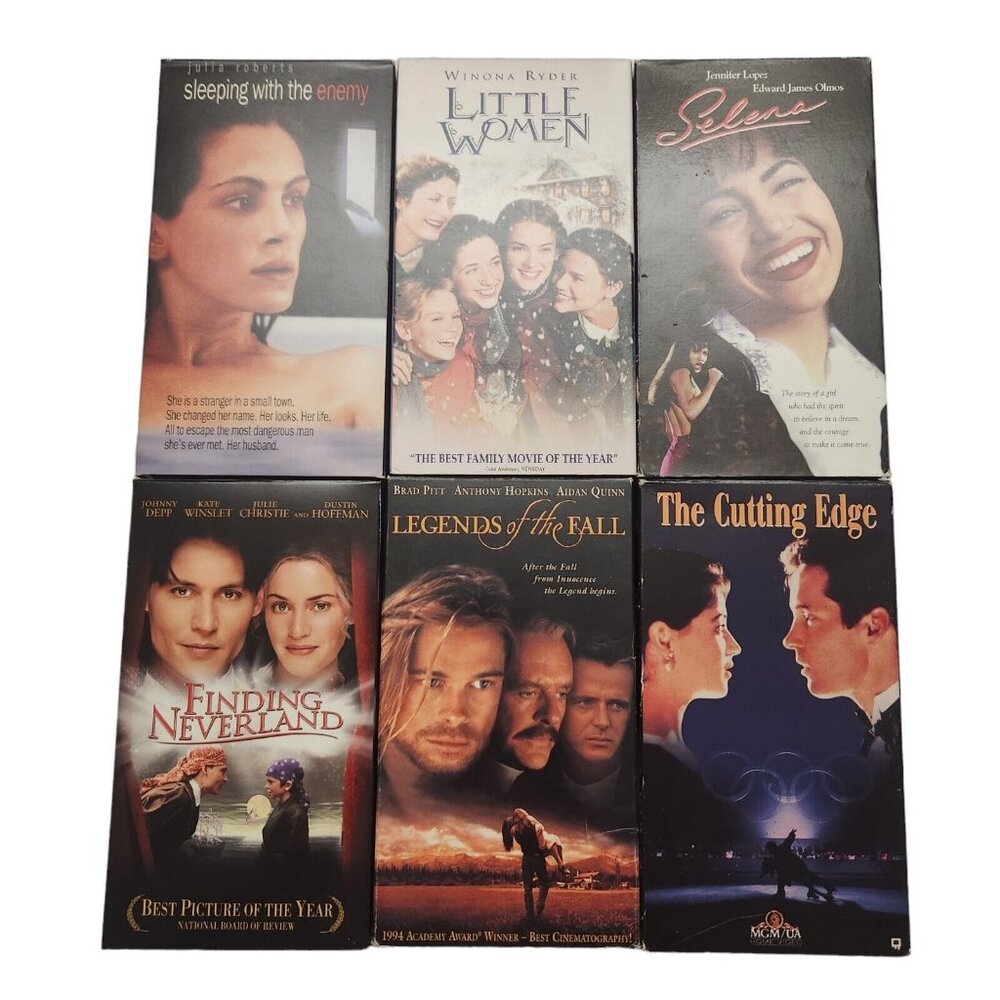 Vintage VHS 90s Drama Romance Classic Movies Selena Little Women Cutting Edge